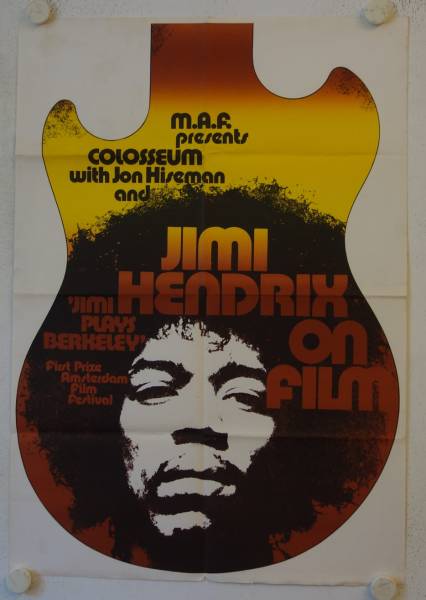 Jimi plays Berkeley original release german movie poster